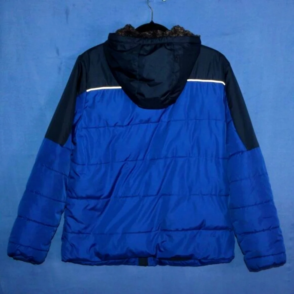 SWISS TECH Puffer Jacket Blue Colorblock XL